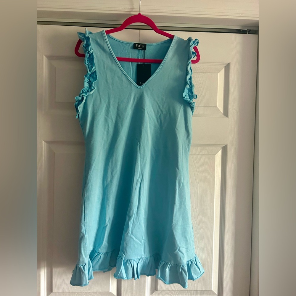 Fate Light Blue Ruffle Dress